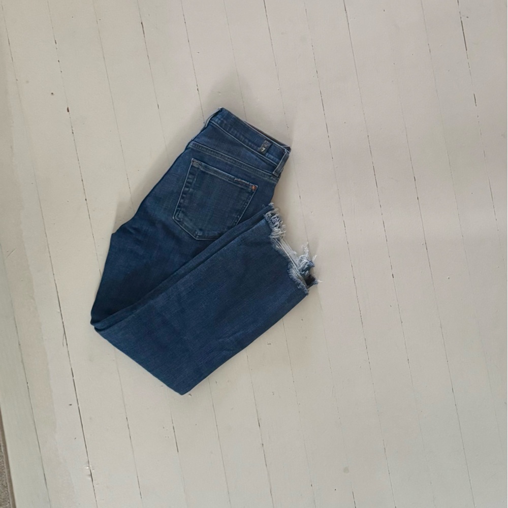 7 For All Mankind Women's Cropped Jeans - Blue